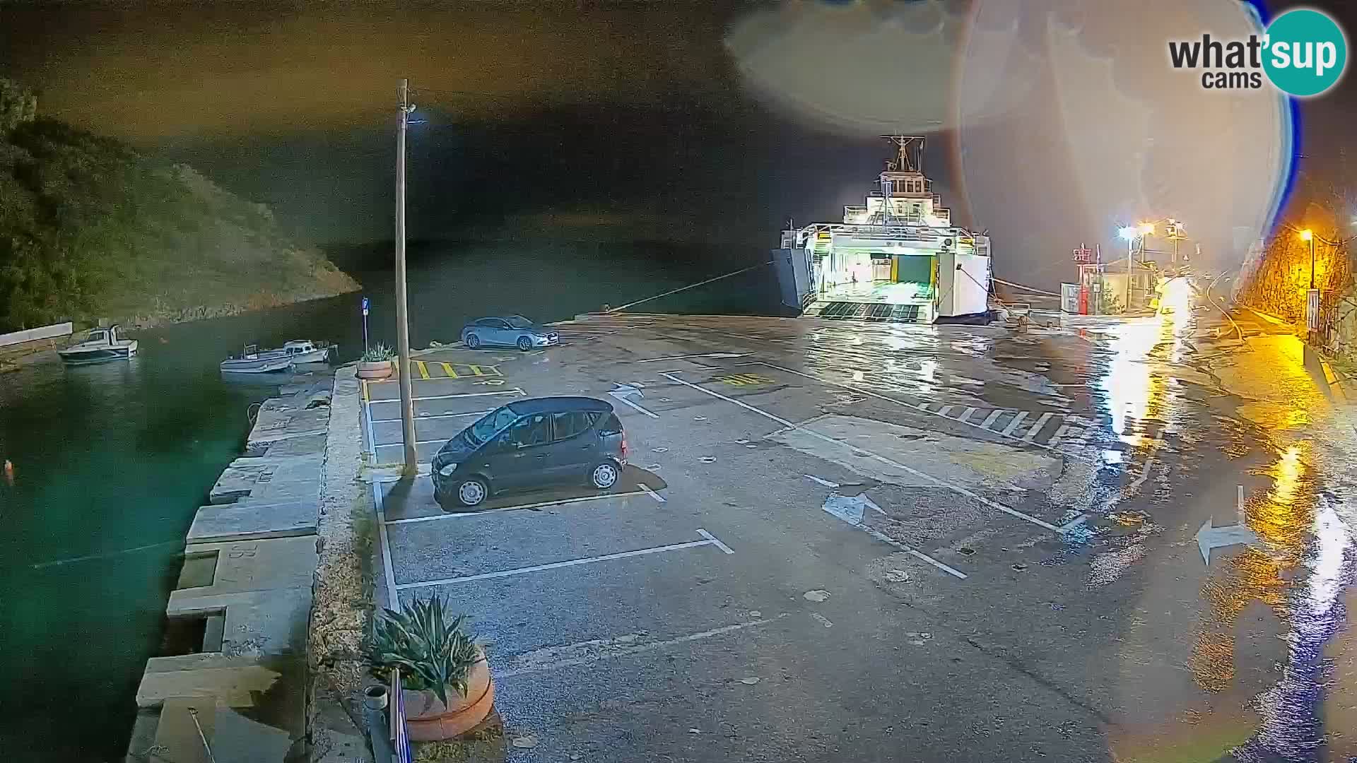 Webcam Prizna ferry port to Pag island
