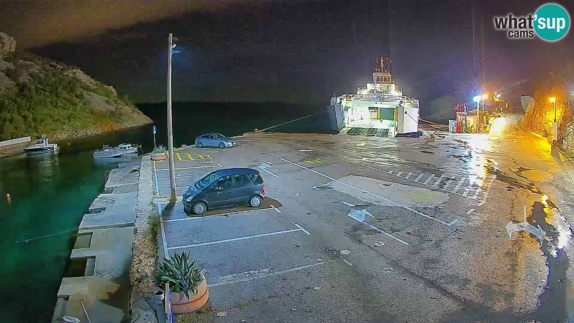 Webcam Fährhafen Prizna – zur Insel Pag