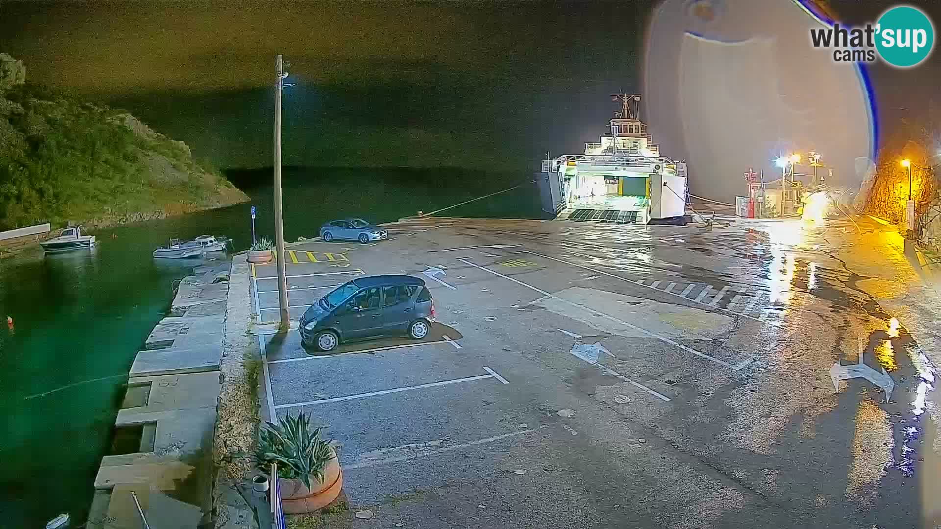 Webcam port de ferry de Prizna – vers l’île de Pag