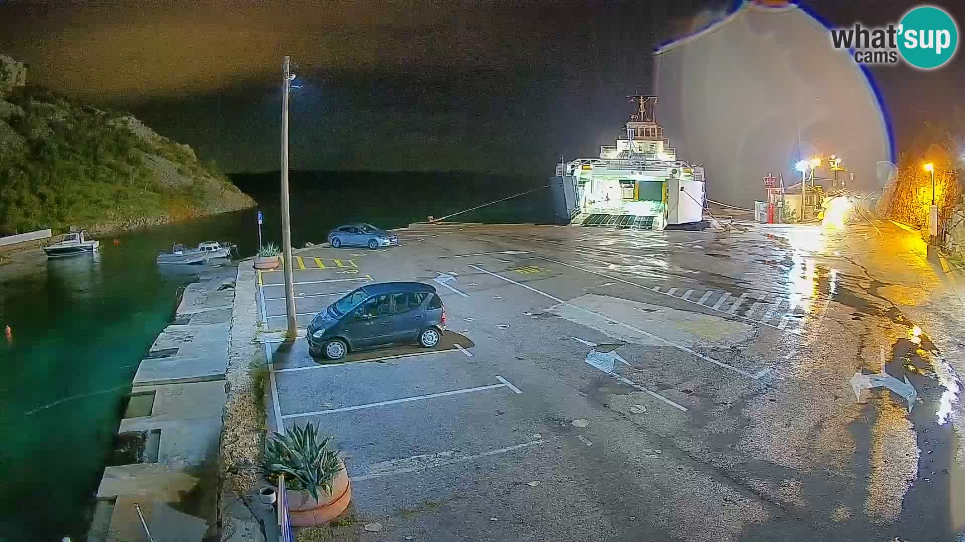 Webcam Prizna ferry port to Pag island