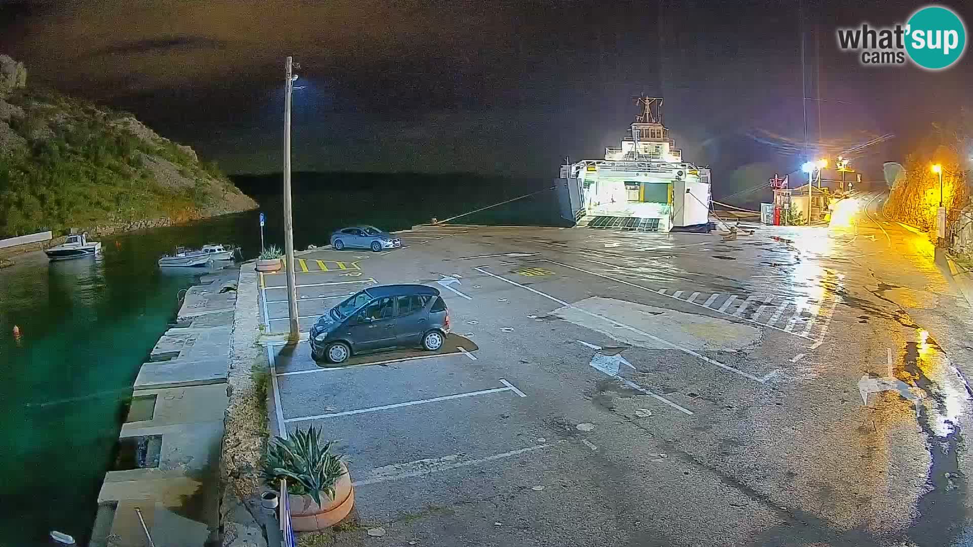 Webcam Fährhafen Prizna – zur Insel Pag
