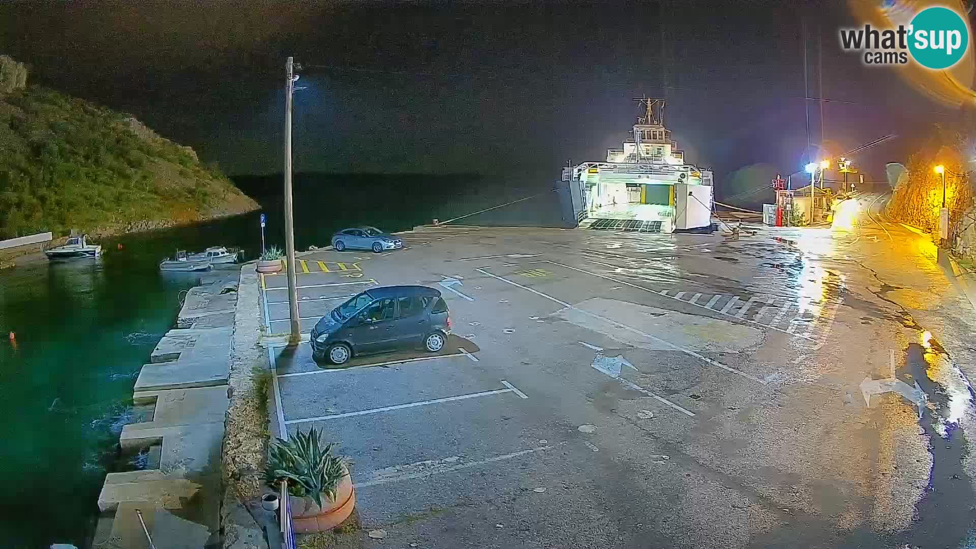 Webcam port de ferry de Prizna – vers l’île de Pag