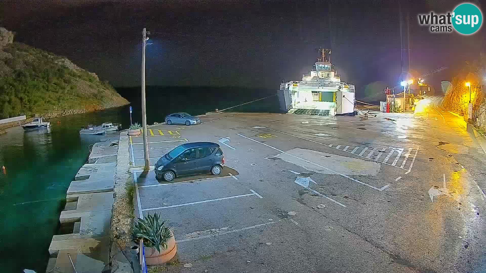 Webcam Fährhafen Prizna – zur Insel Pag