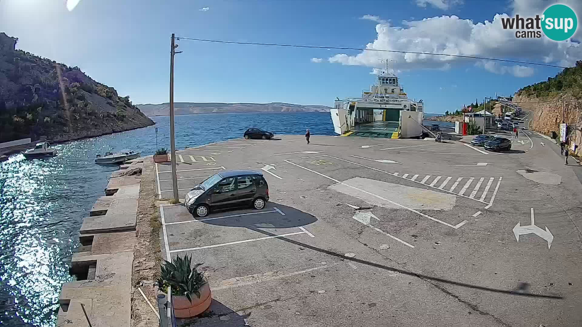Webcam Fährhafen Prizna – zur Insel Pag