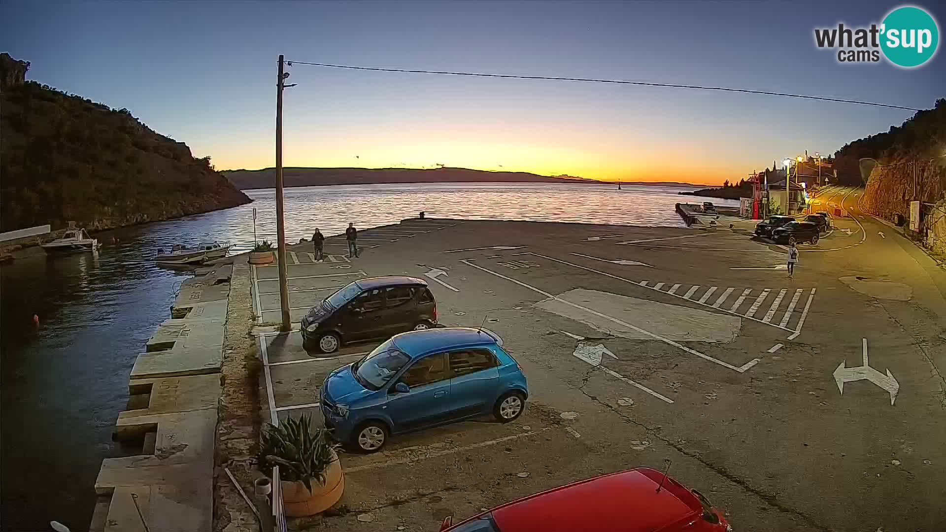Webcam Prizna ferry port to Pag island