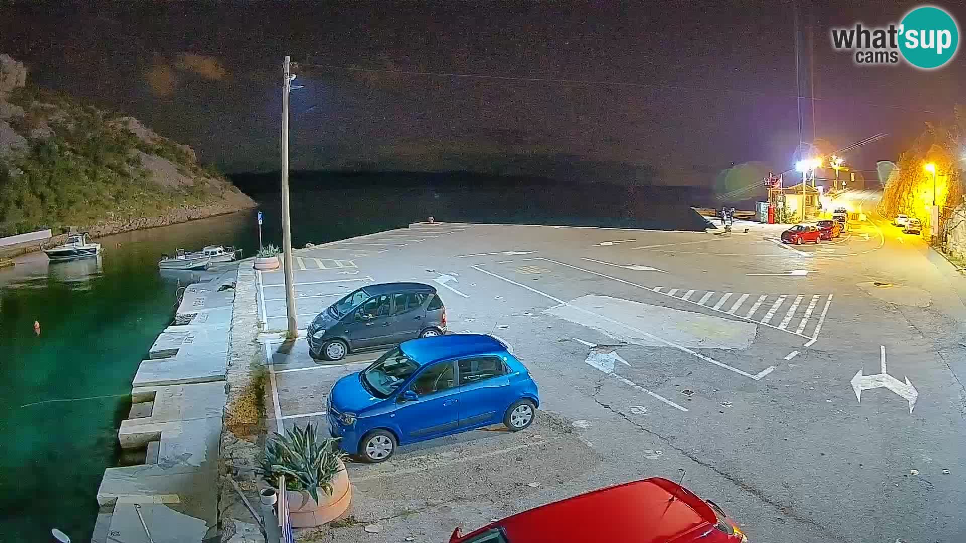 Webcam Prizna ferry port to Pag island