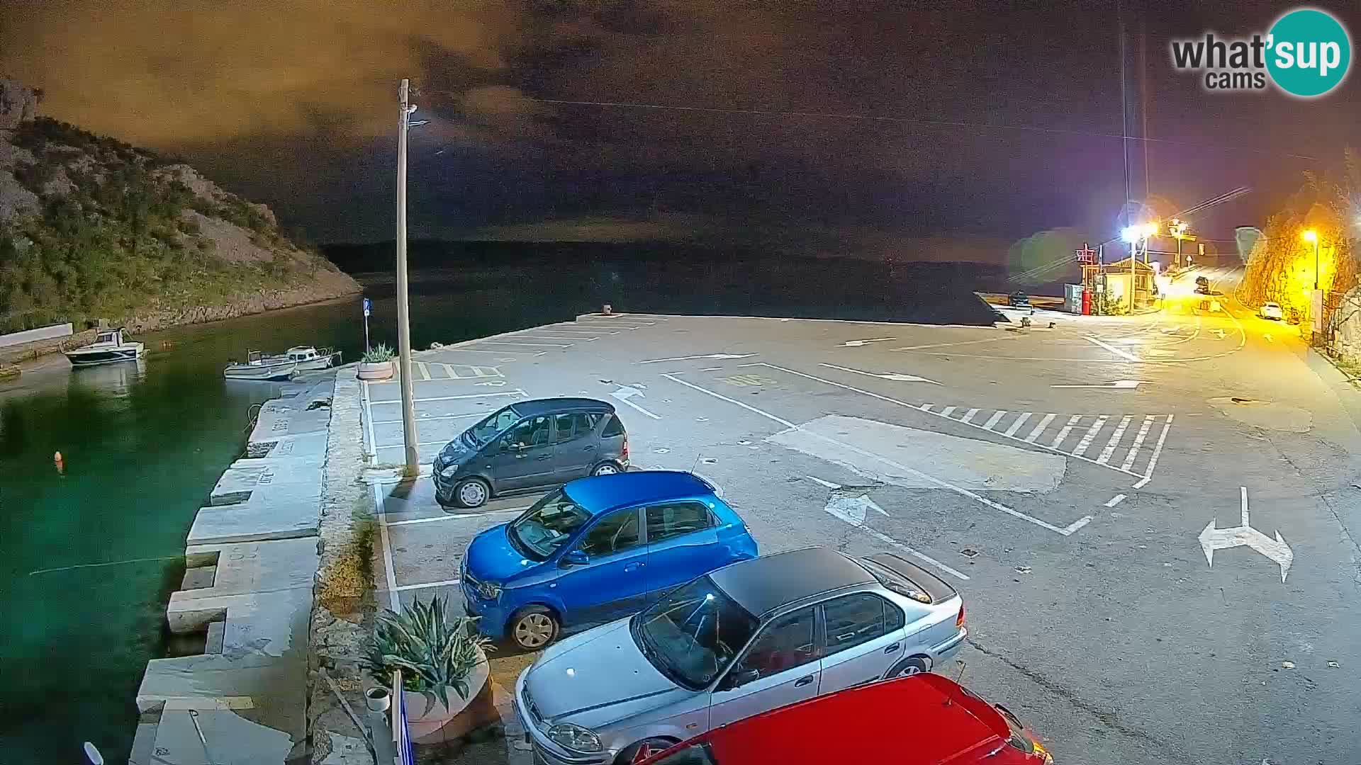 Webcam port de ferry de Prizna – vers l’île de Pag