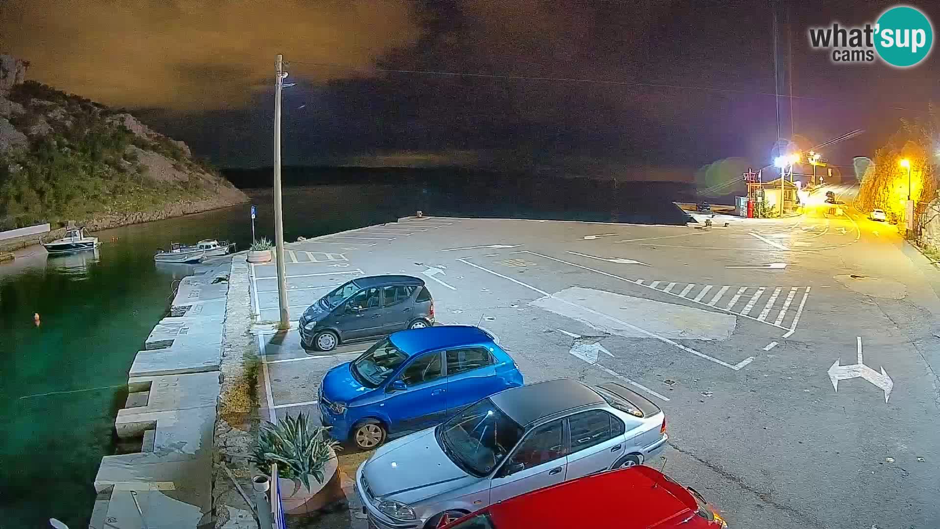 Webcam Prizna ferry port to Pag island