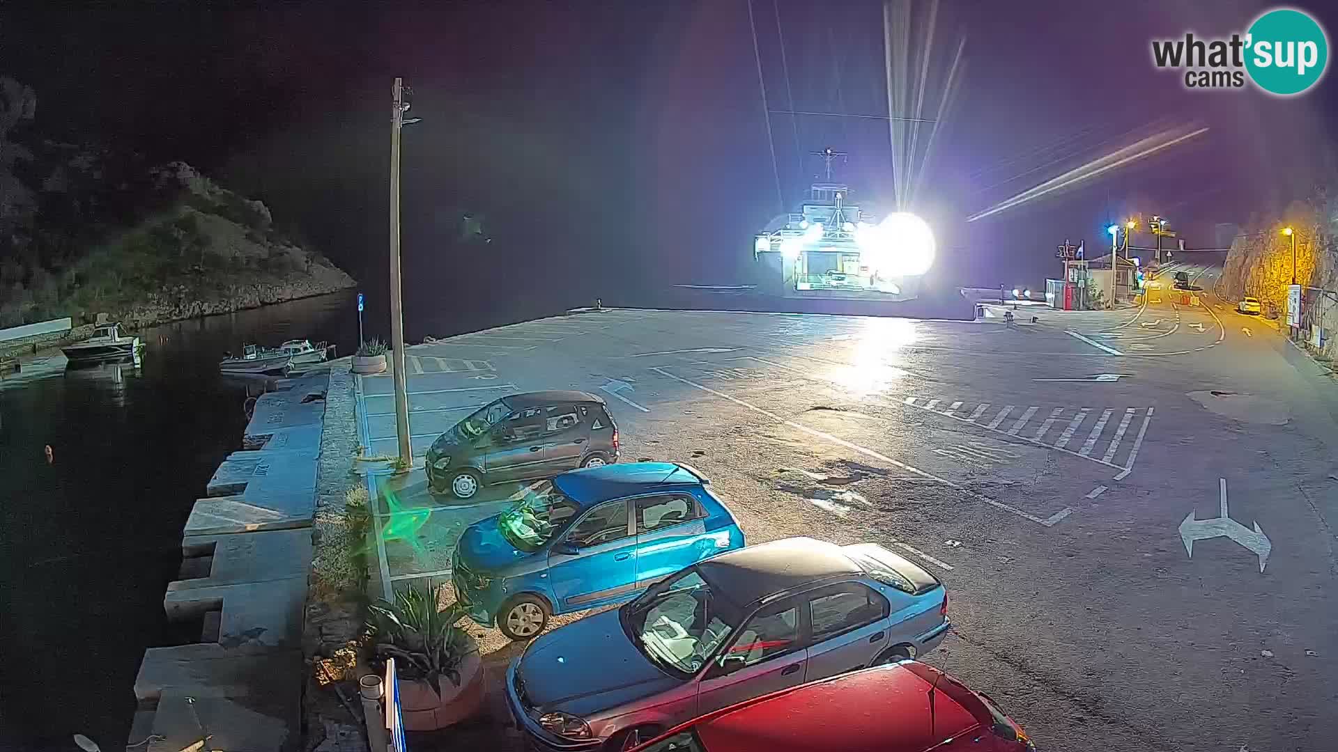 Webcam Prizna ferry port to Pag island