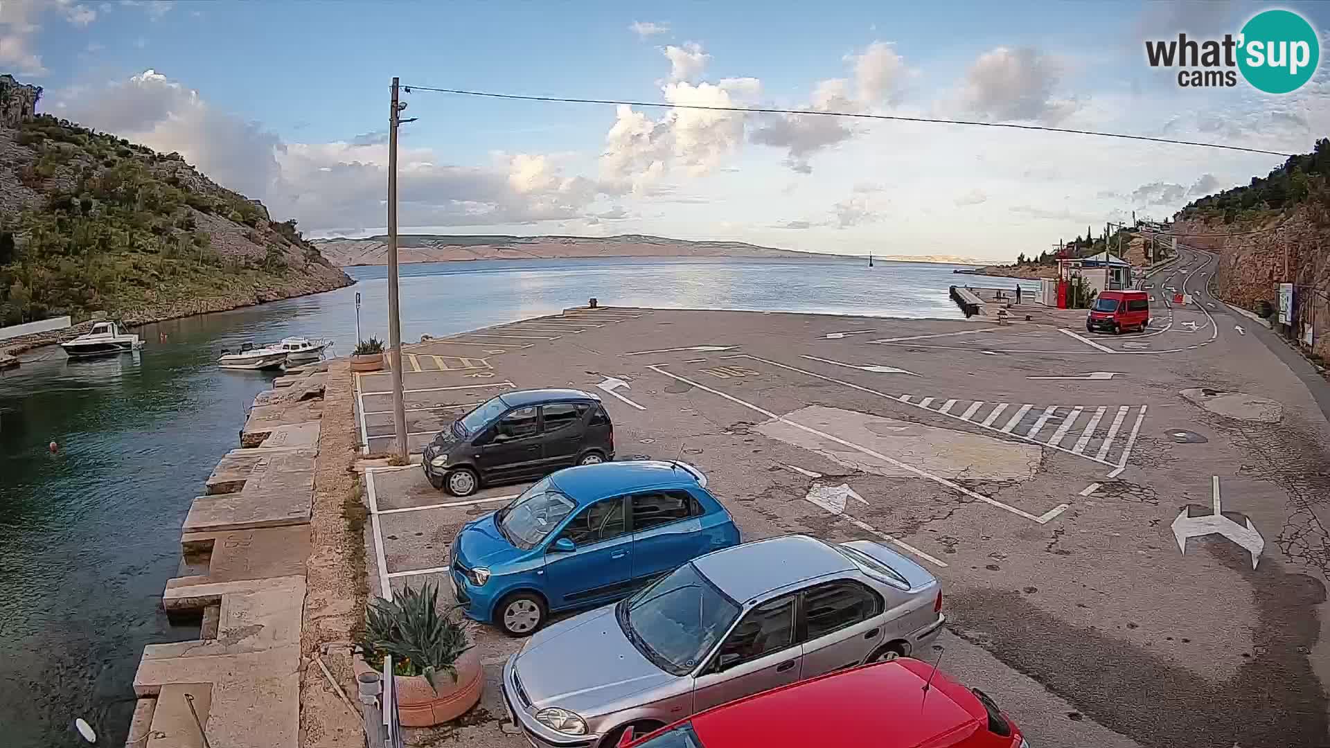 Webcam Fährhafen Prizna – zur Insel Pag