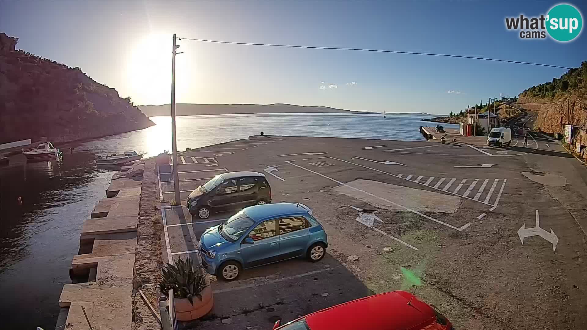 Webcam Prizna ferry port to Pag island