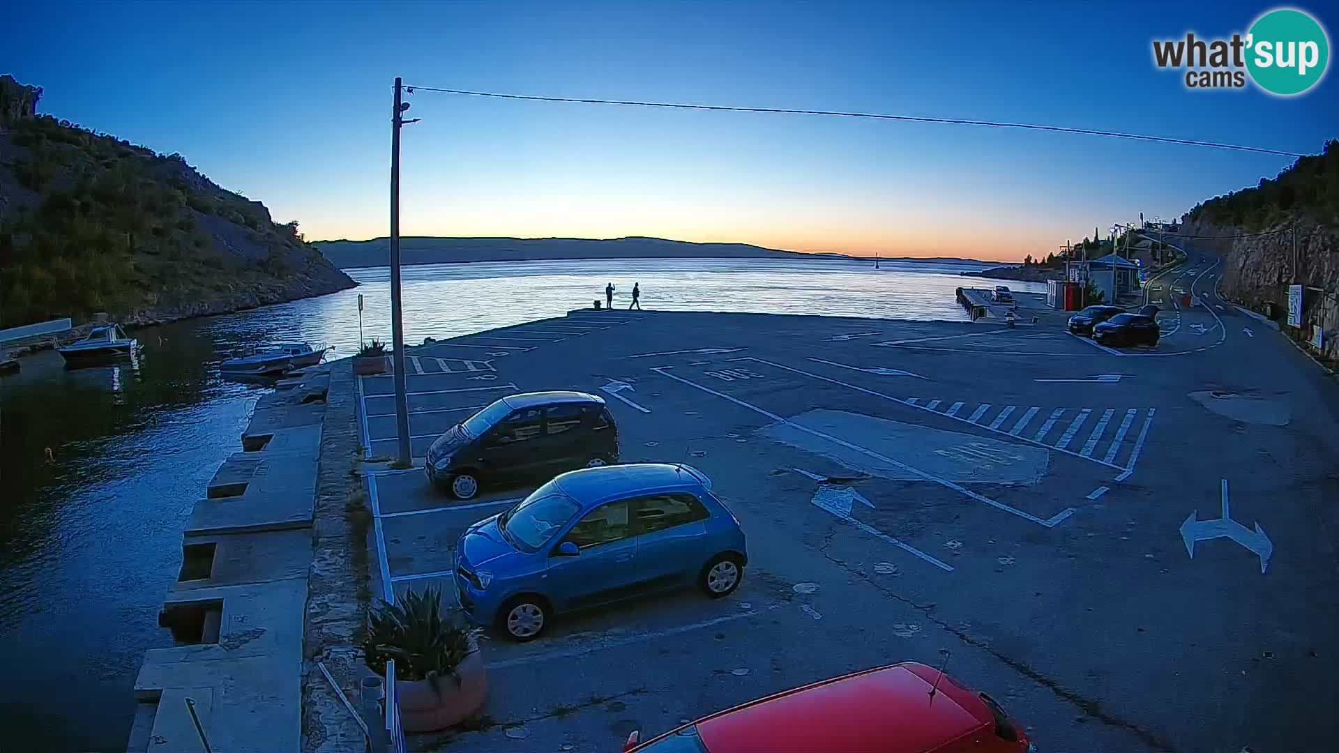 Webcam Fährhafen Prizna – zur Insel Pag