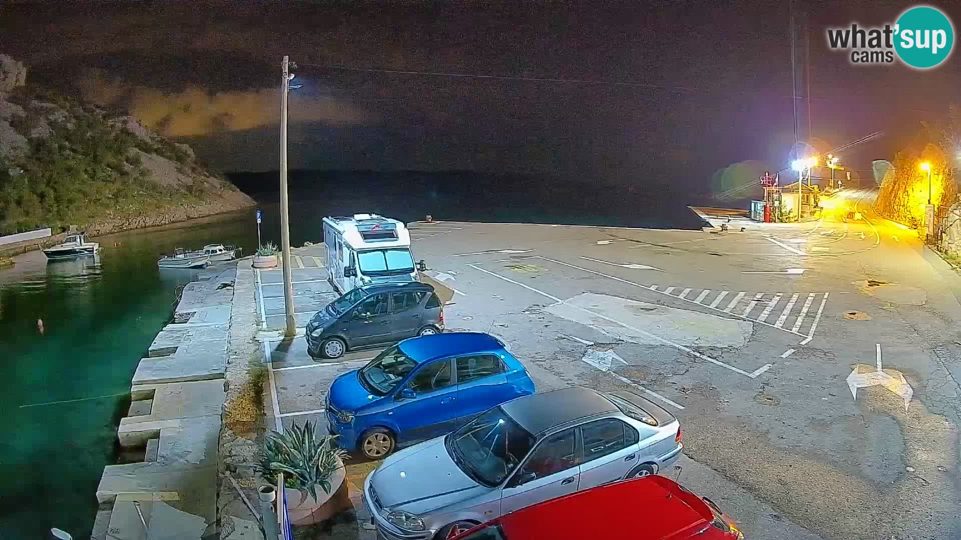 Webcam port de ferry de Prizna – vers l’île de Pag