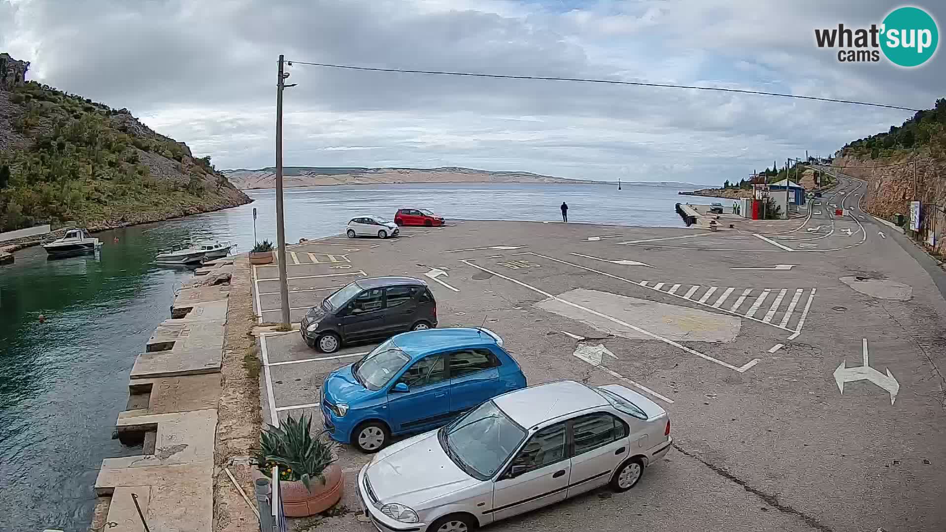 Webcam Prizna ferry port to Pag island