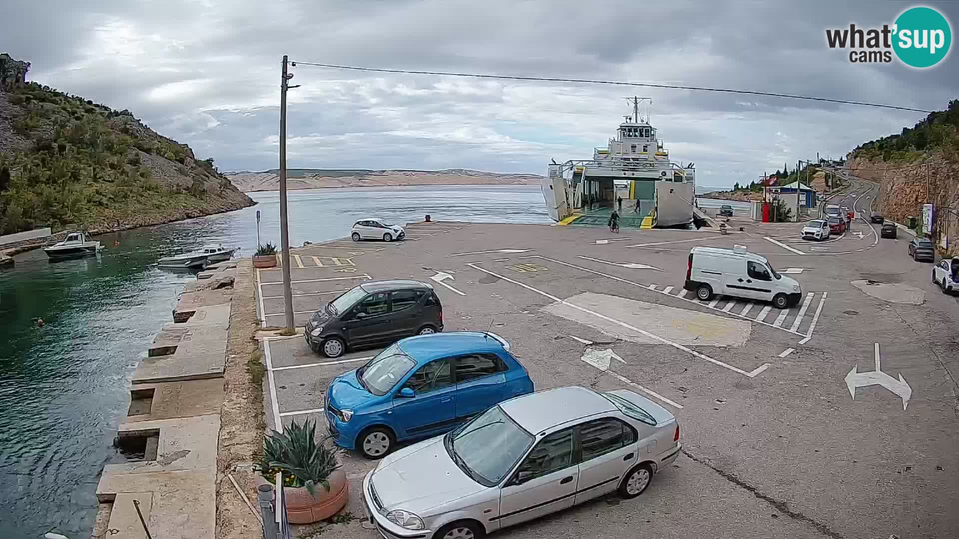 Webcam Fährhafen Prizna – zur Insel Pag