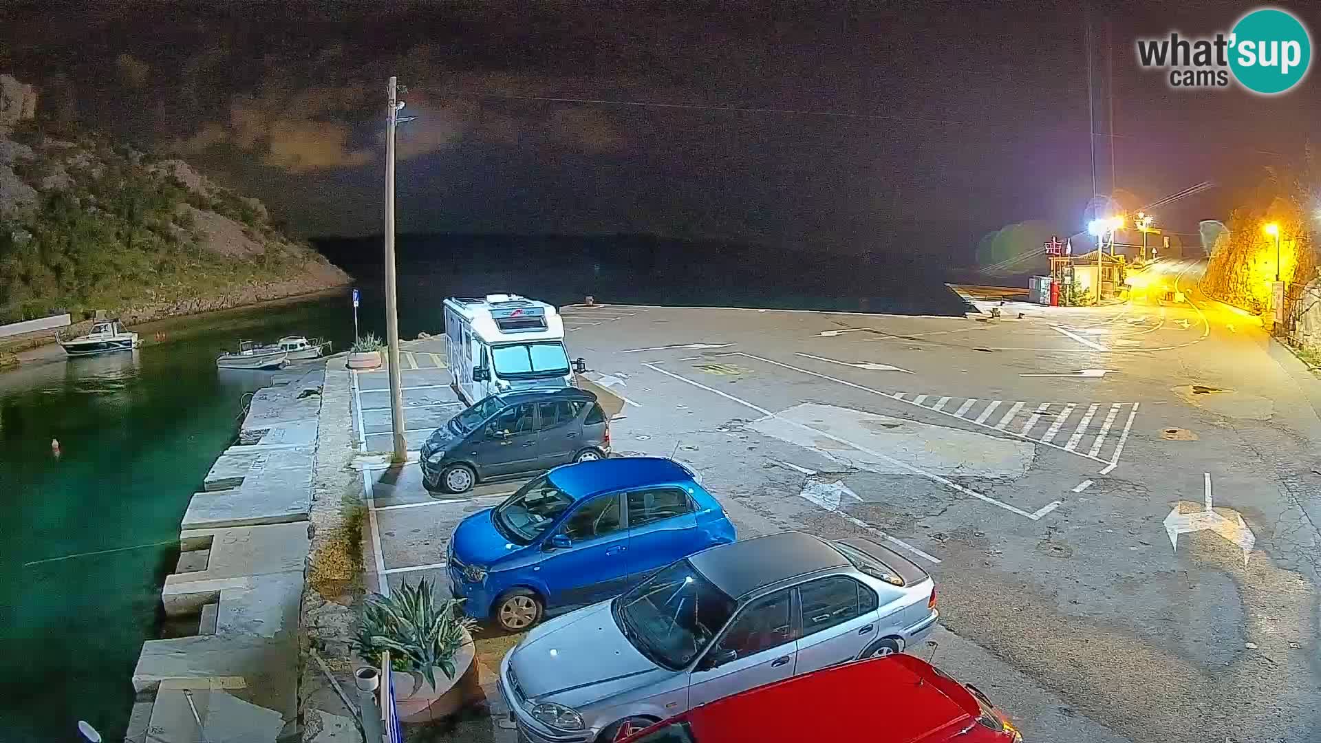 Webcam Prizna ferry port to Pag island