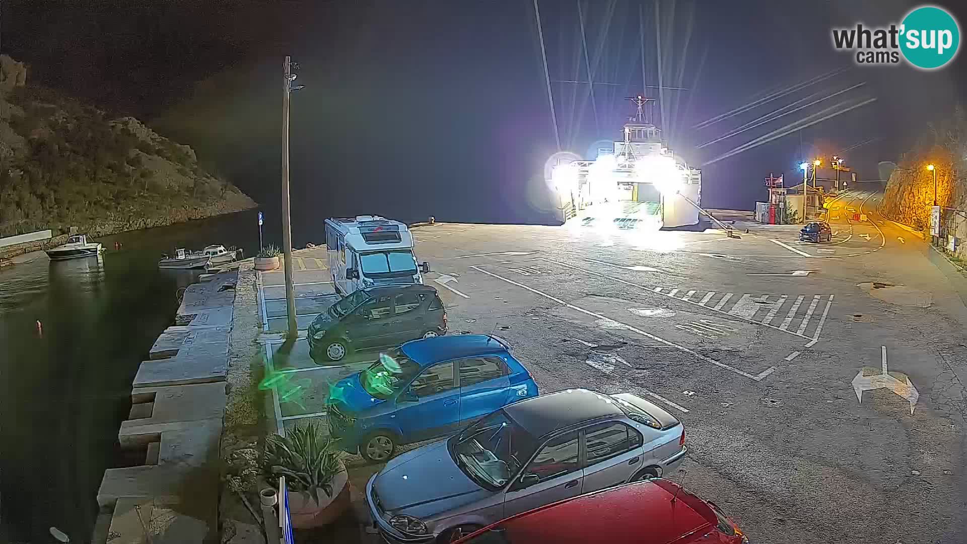 Webcam Prizna ferry port to Pag island