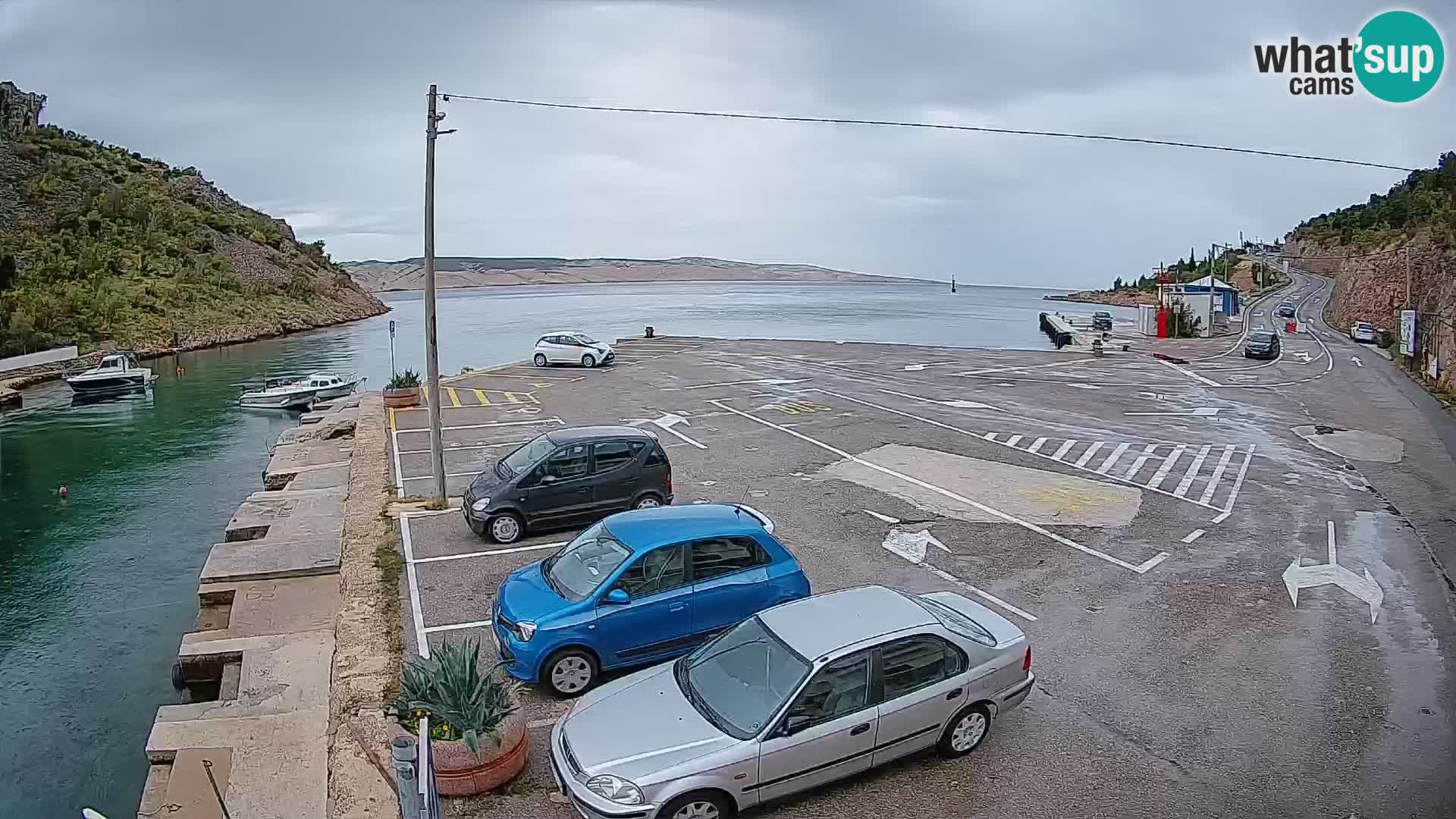 Webcam Fährhafen Prizna – zur Insel Pag