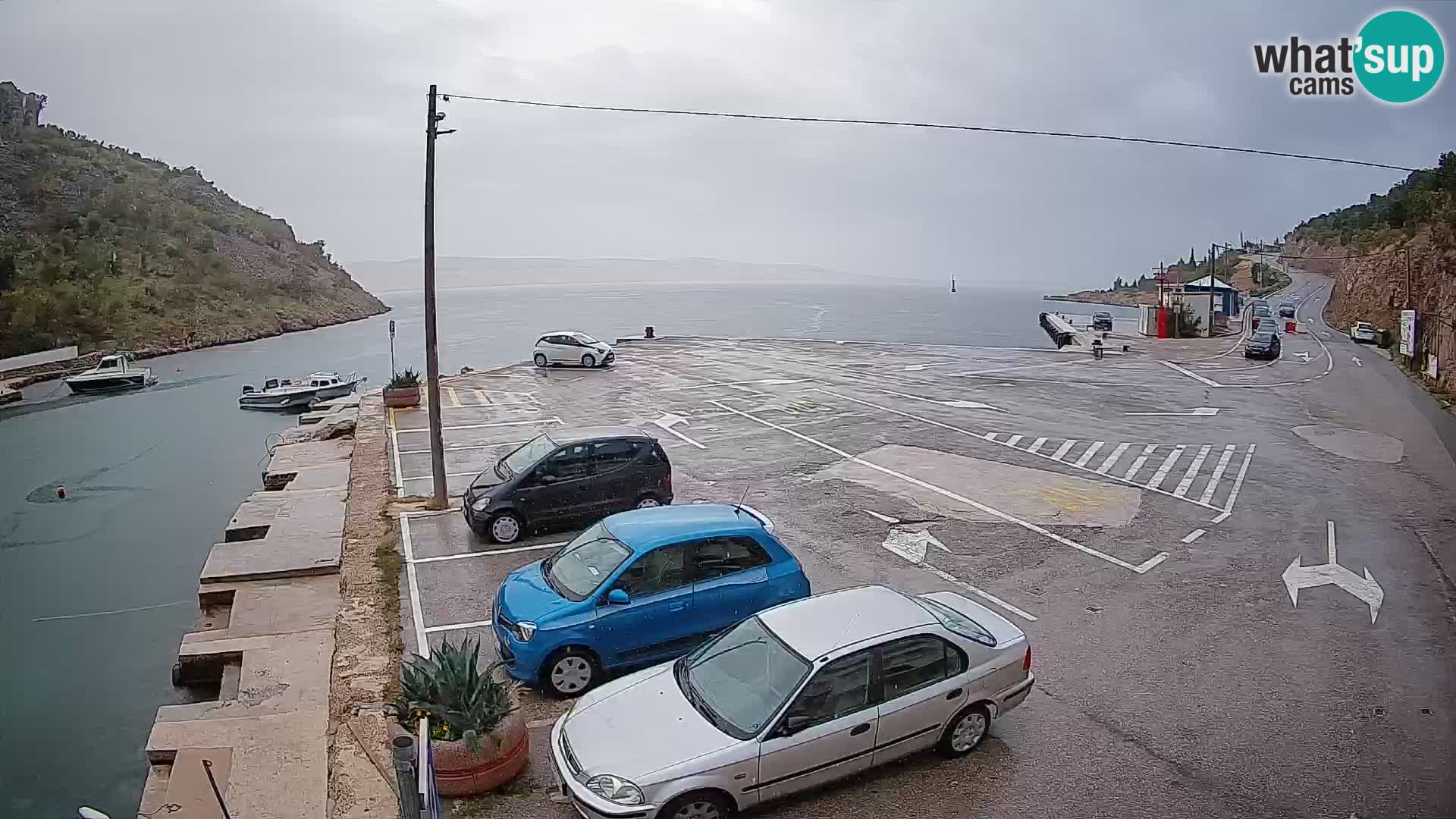 Webcam Fährhafen Prizna – zur Insel Pag