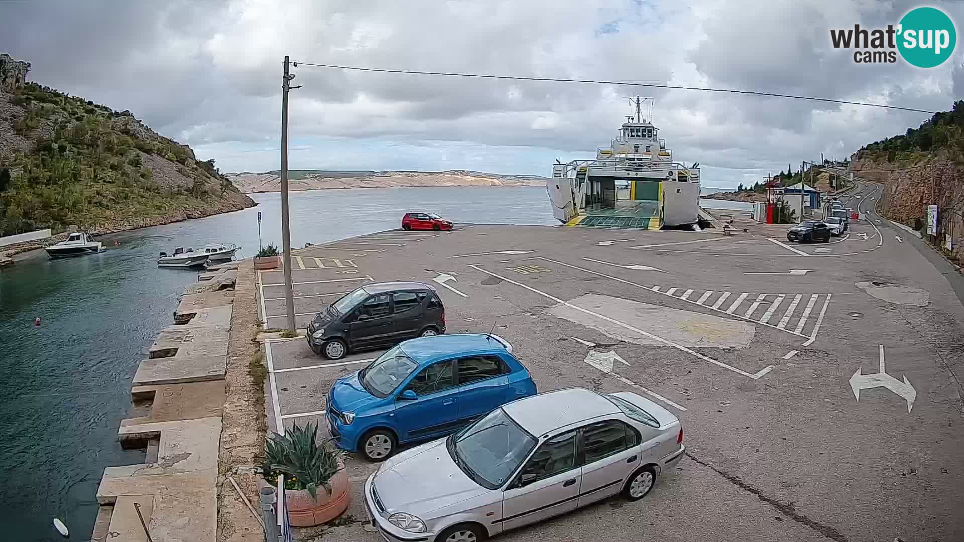 Webcam Fährhafen Prizna – zur Insel Pag