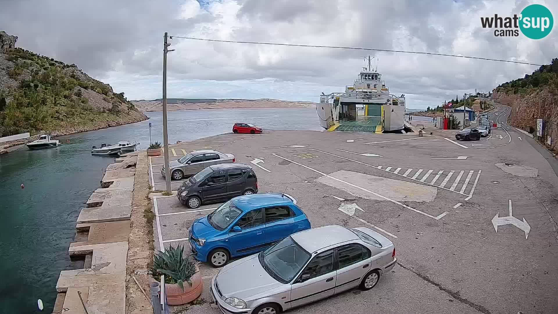 Webcam Fährhafen Prizna – zur Insel Pag