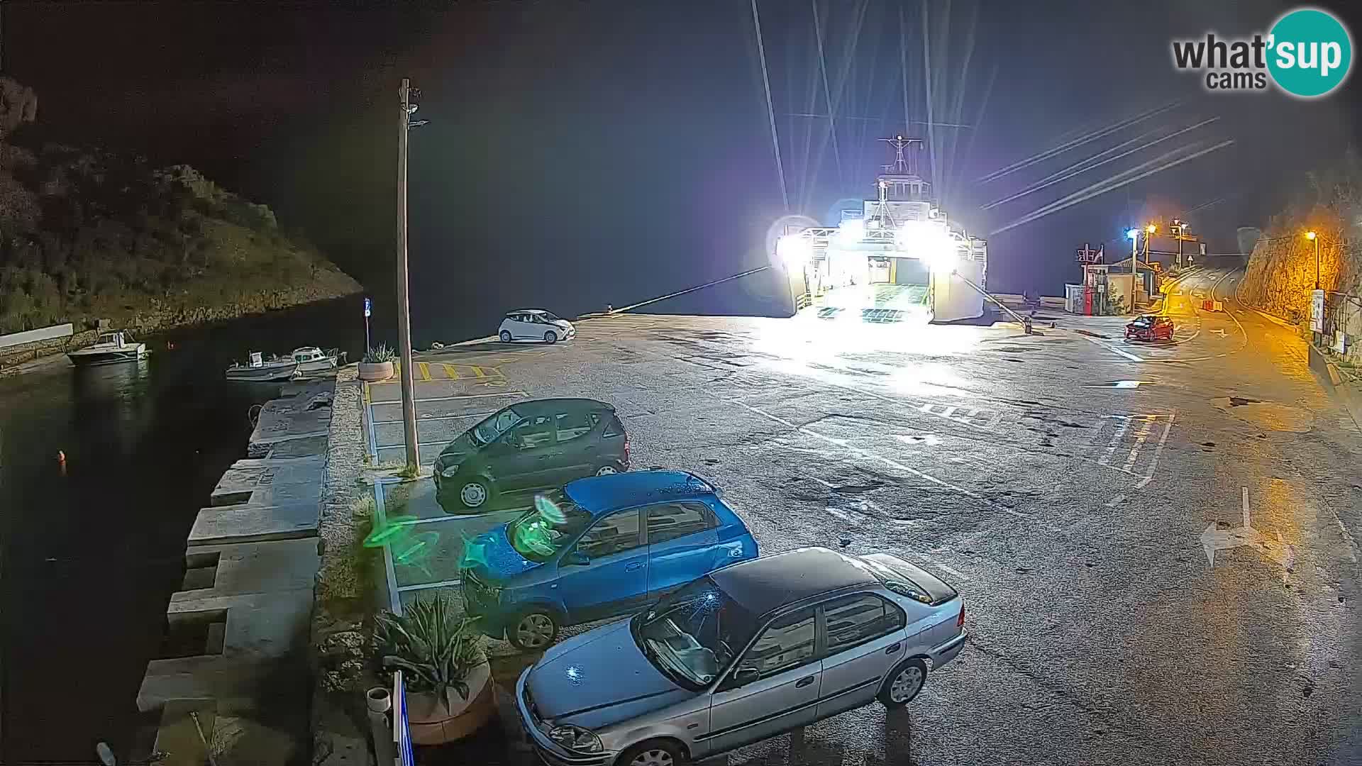 Webcam port de ferry de Prizna – vers l’île de Pag