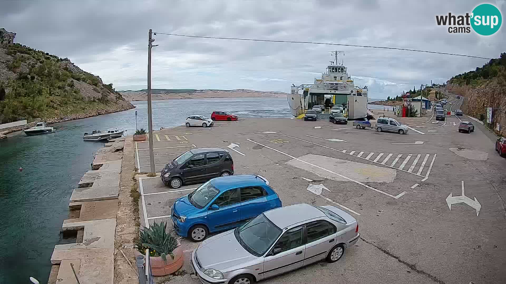 Webcam Fährhafen Prizna – zur Insel Pag