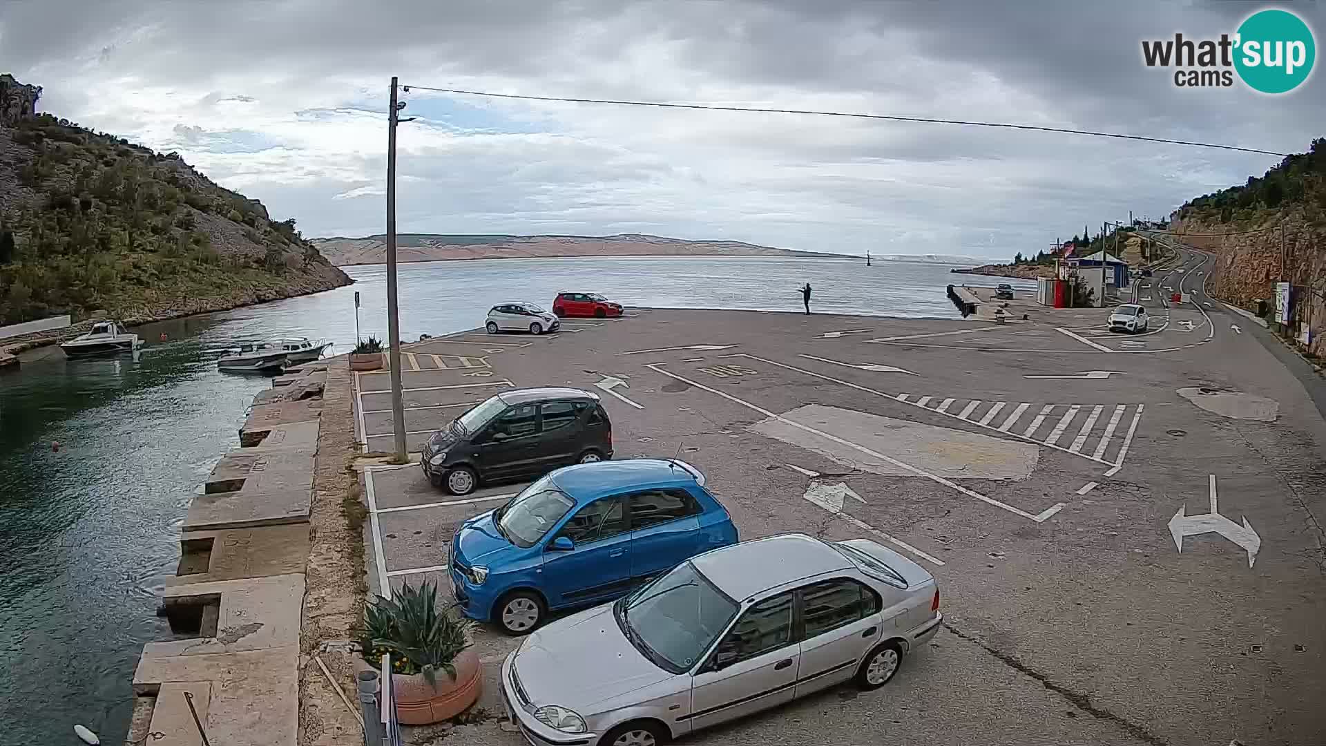 Webcam Prizna ferry port to Pag island