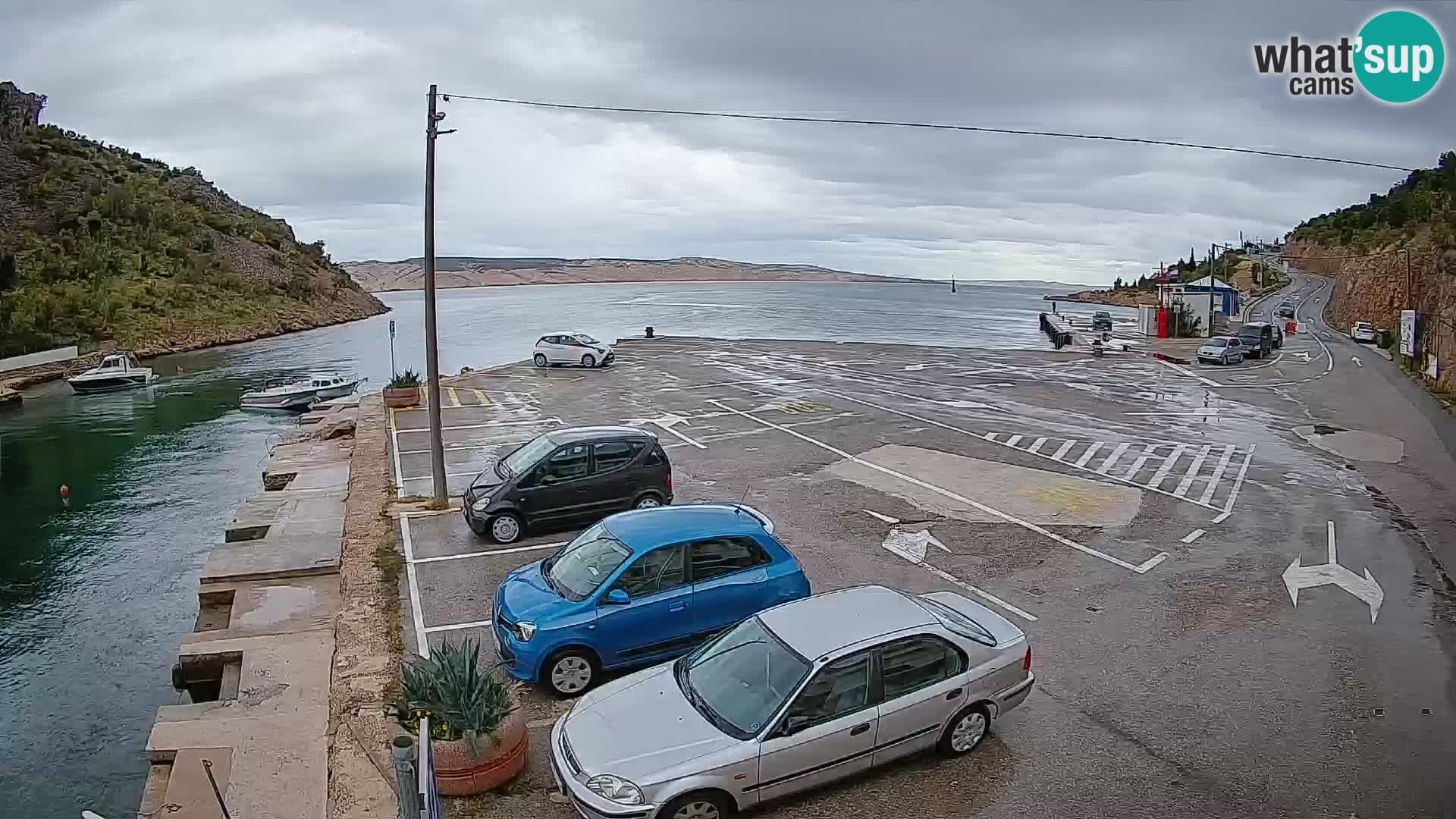 Webcam Fährhafen Prizna – zur Insel Pag