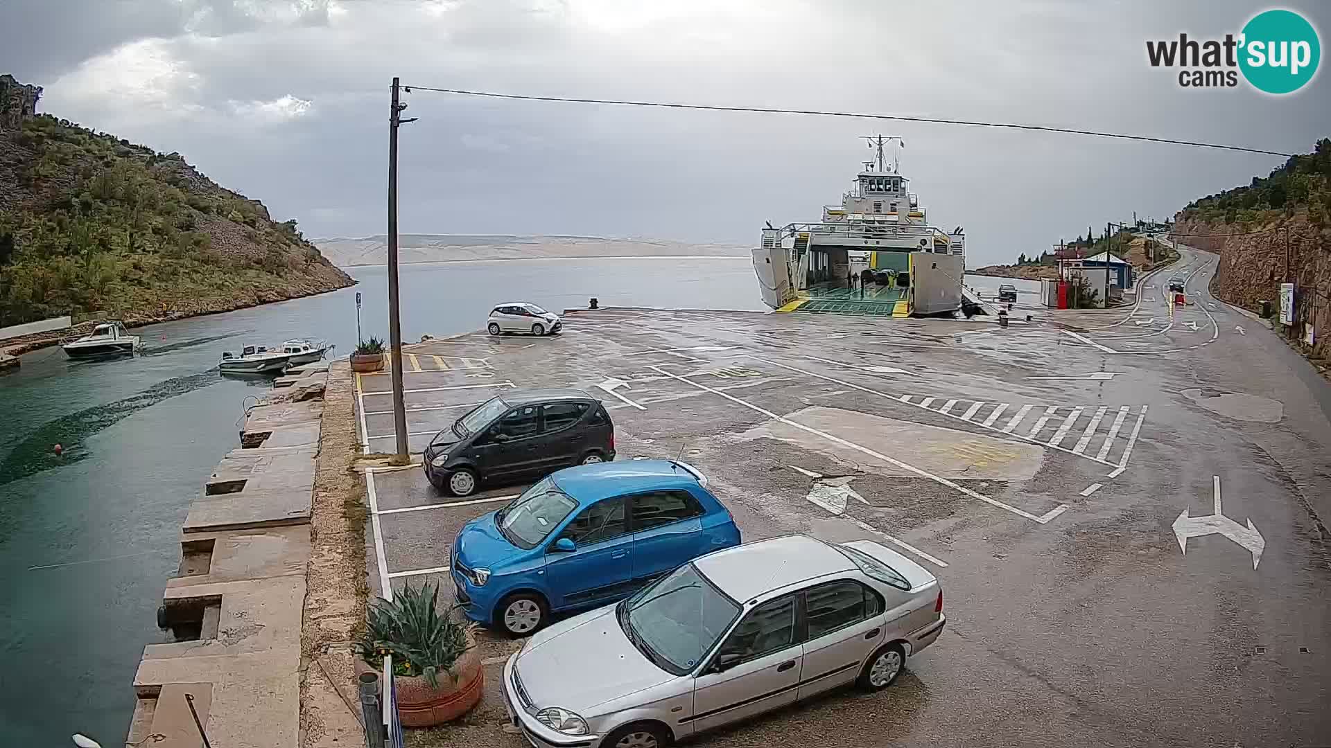 Webcam Fährhafen Prizna – zur Insel Pag