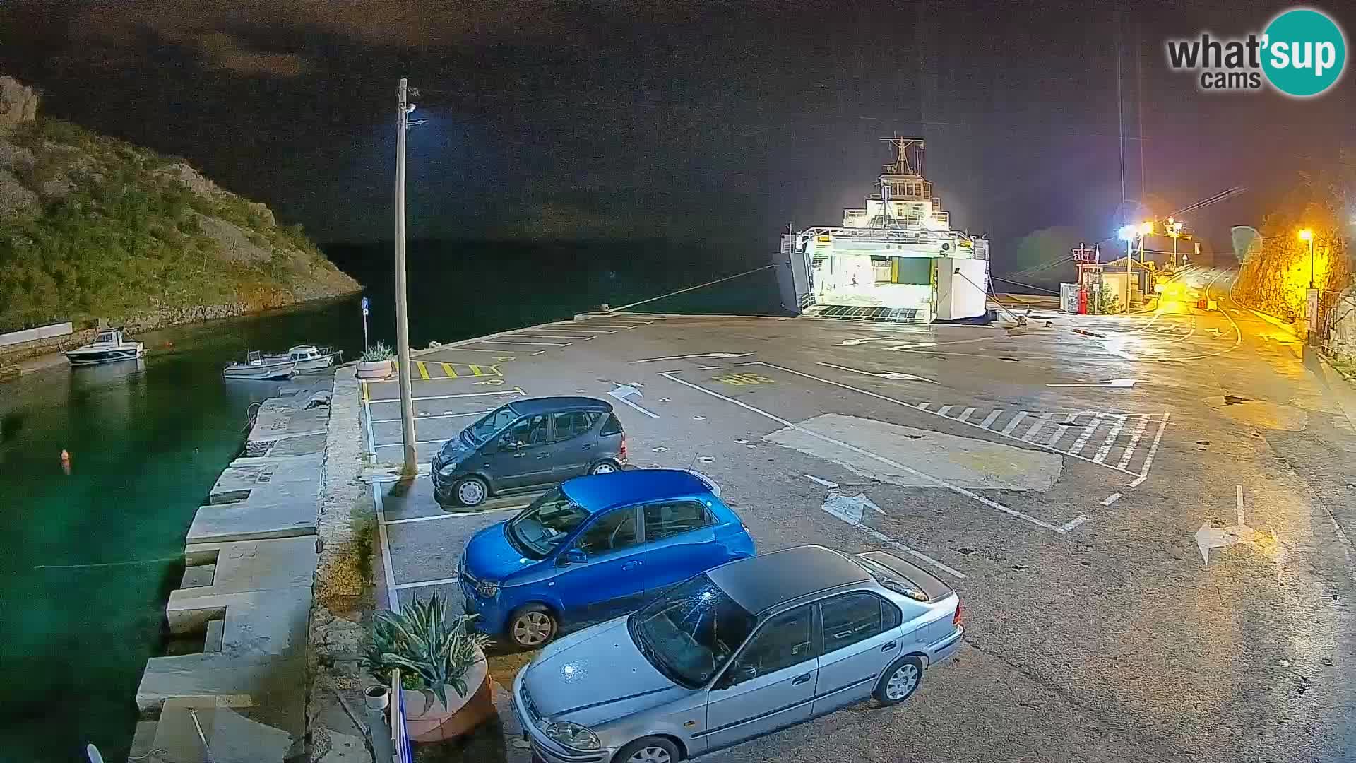 Webcam Fährhafen Prizna – zur Insel Pag