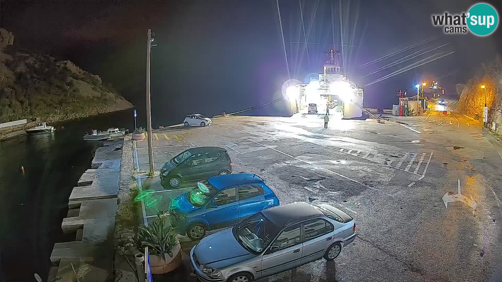 Webcam Prizna ferry port to Pag island