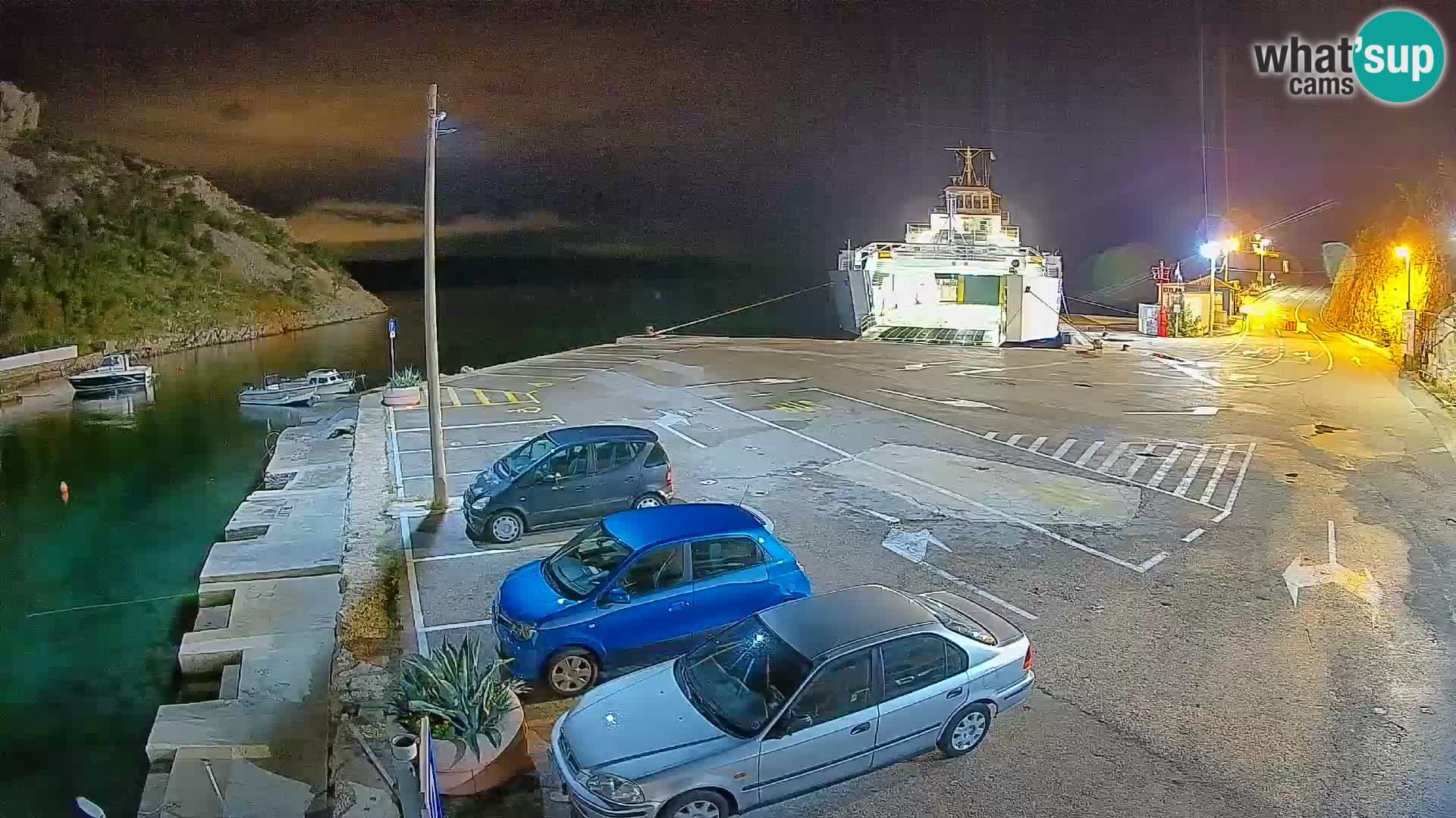 Webcam Prizna ferry port to Pag island