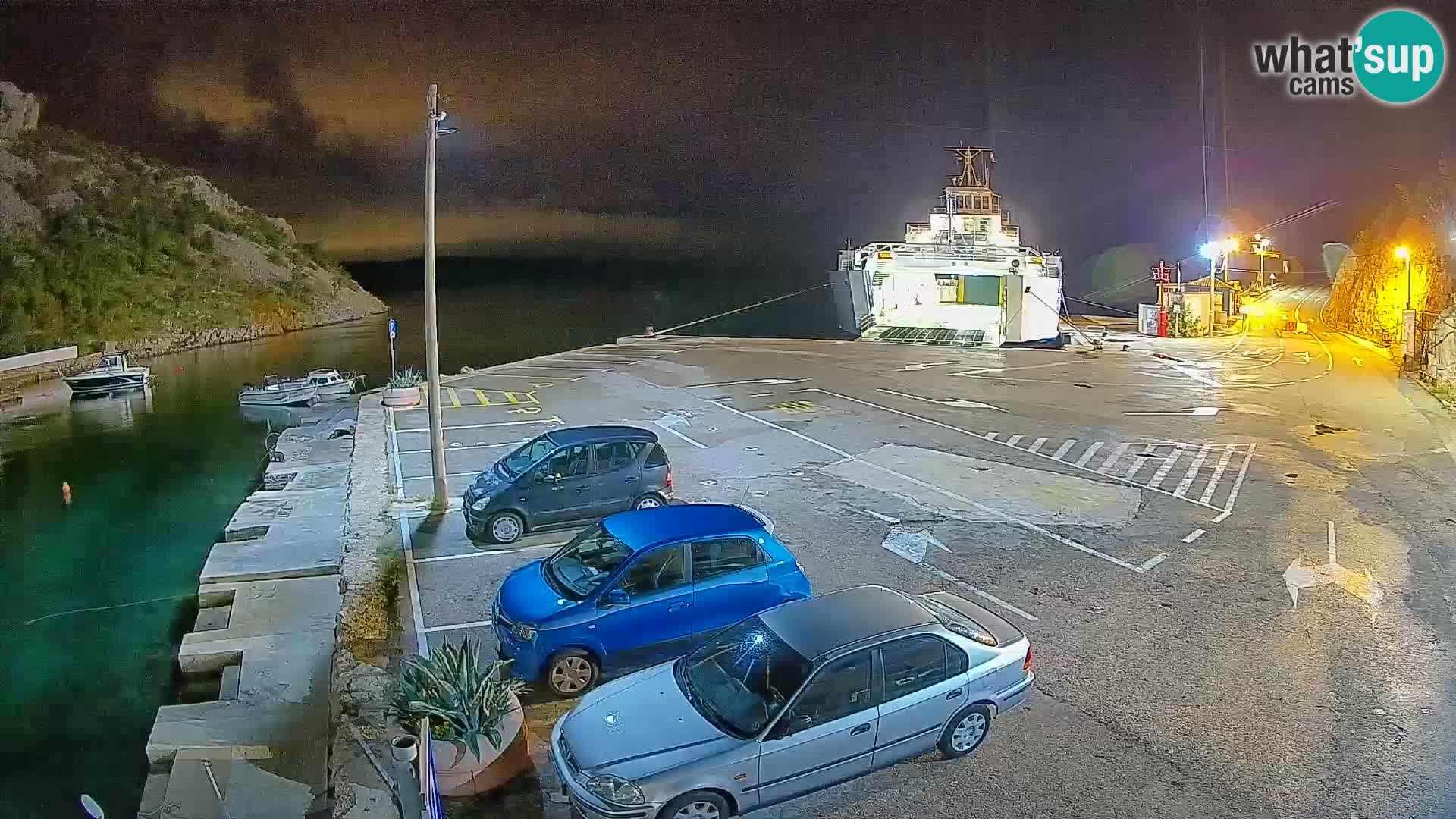 Webcam Fährhafen Prizna – zur Insel Pag