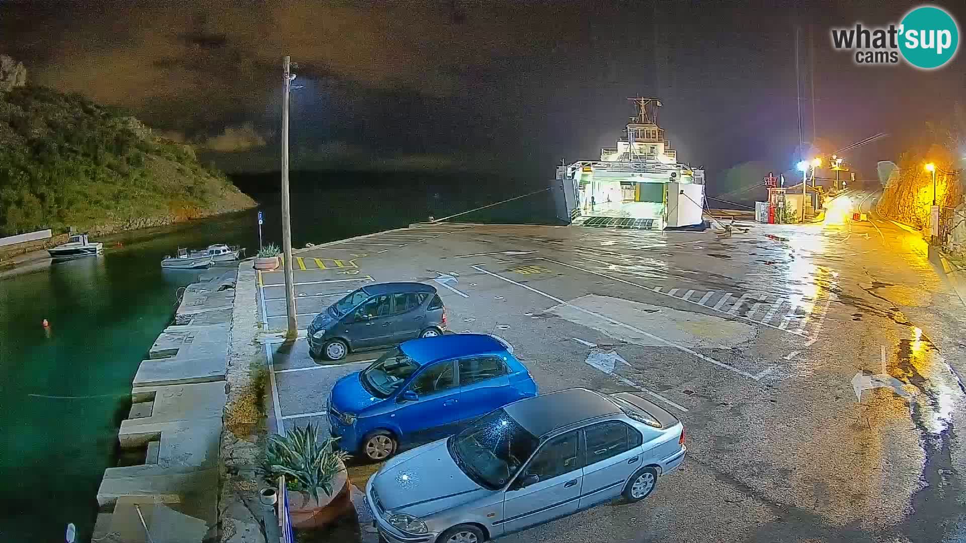 Webcam Prizna ferry port to Pag island