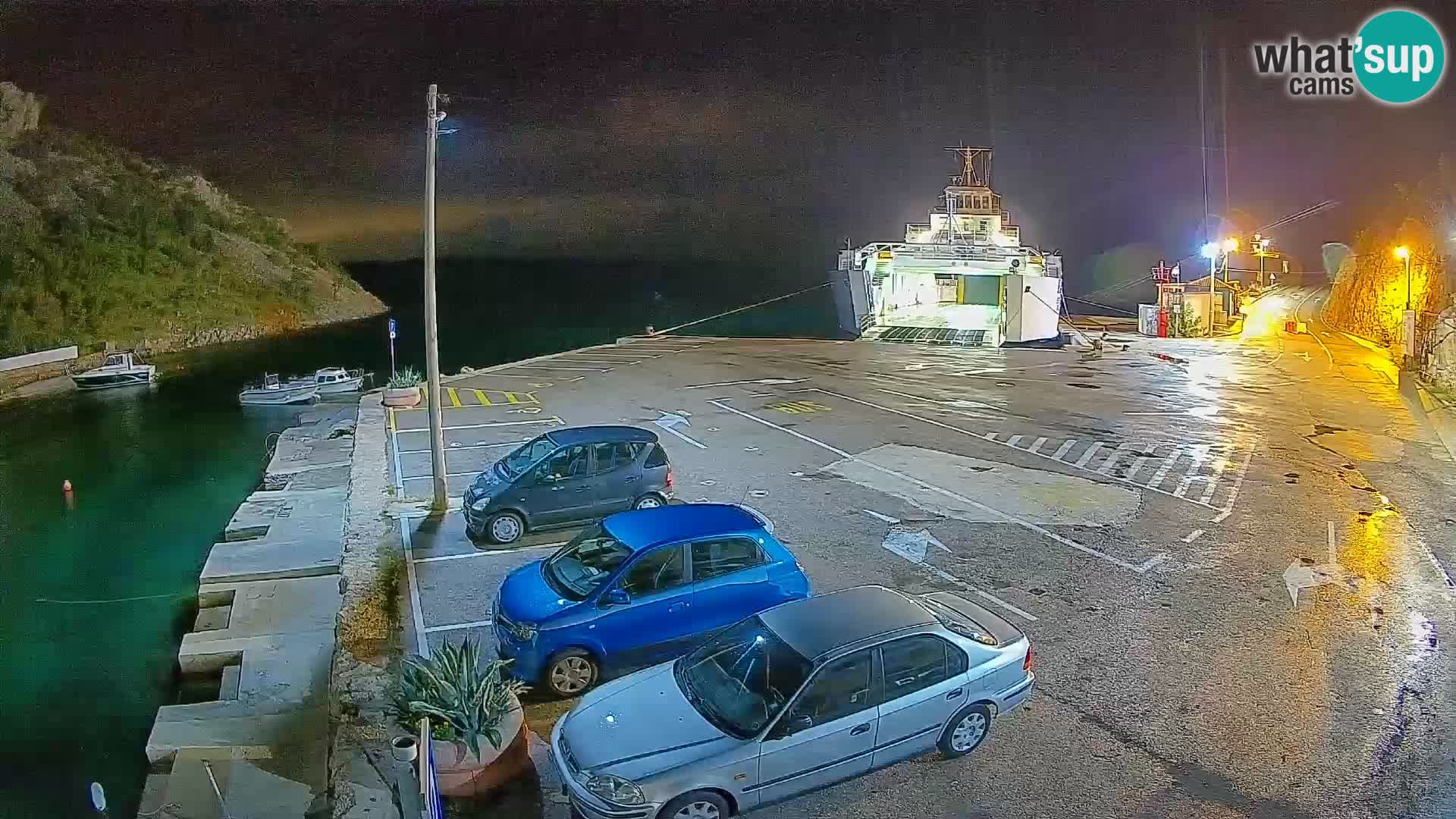 Webcam Fährhafen Prizna – zur Insel Pag