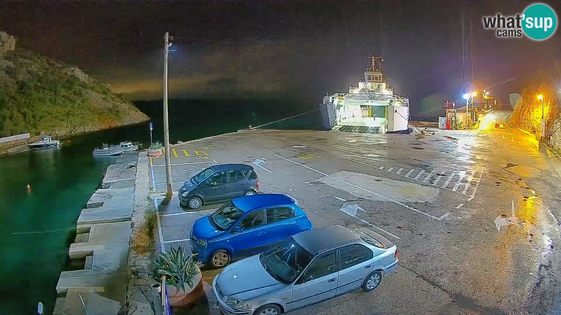 Webcam Fährhafen Prizna – zur Insel Pag