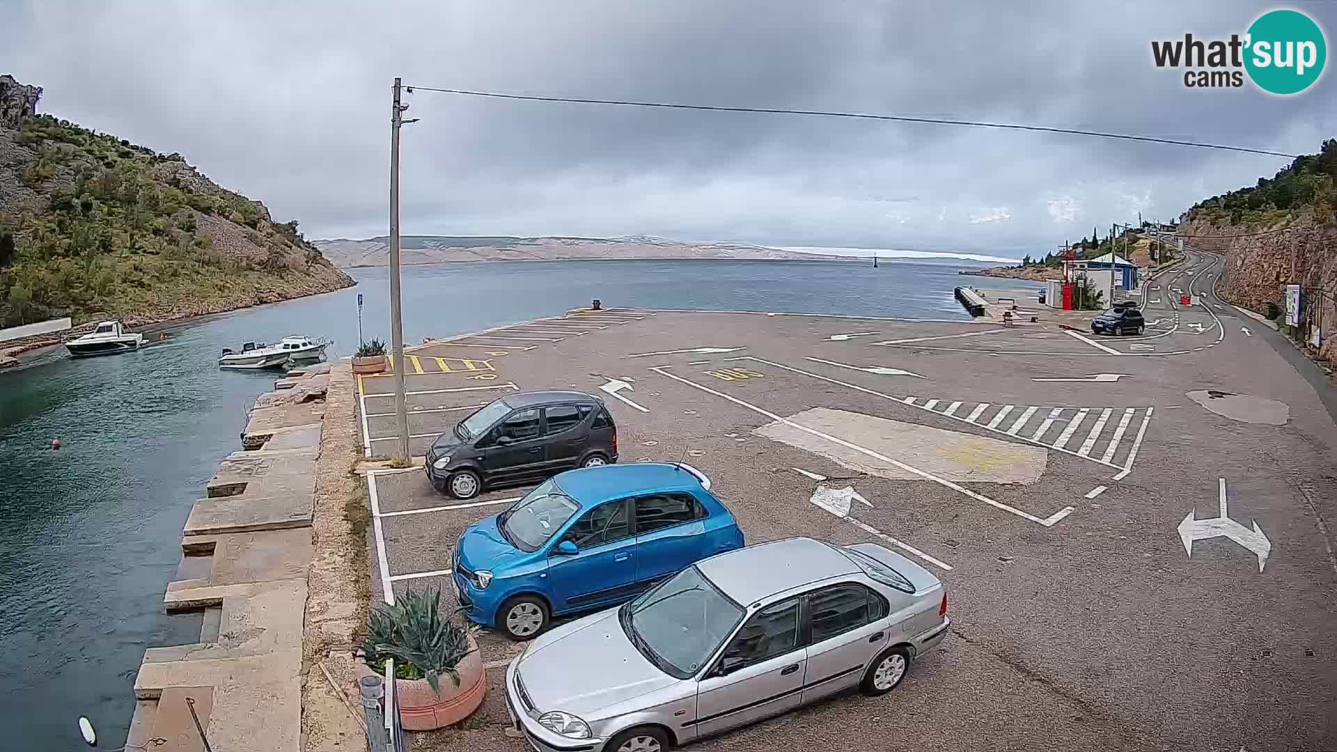 Webcam Fährhafen Prizna – zur Insel Pag