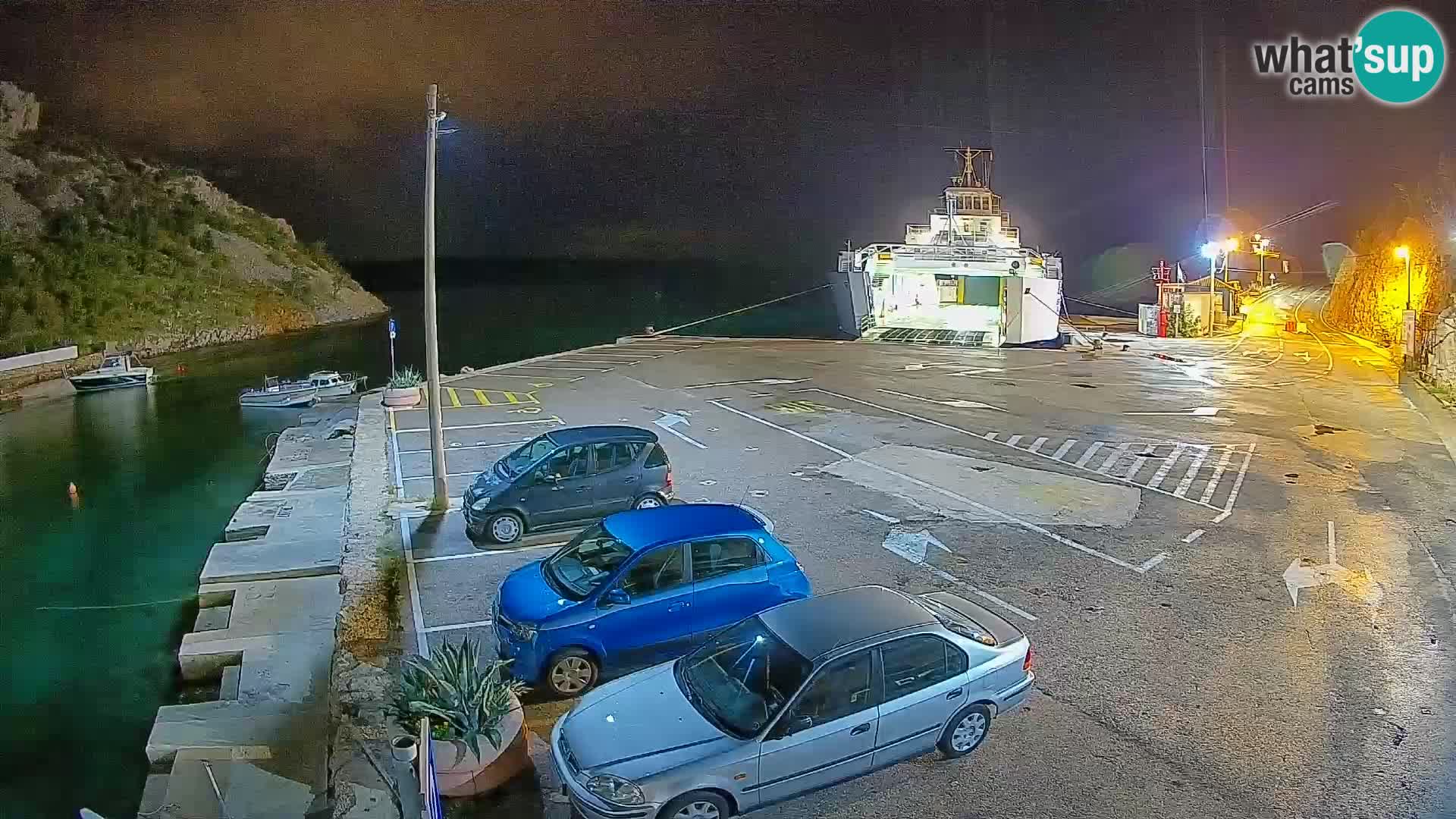 Webcam Prizna ferry port to Pag island