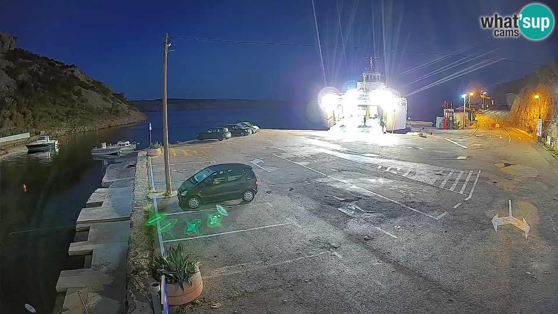 Webcam Prizna ferry port to Pag island