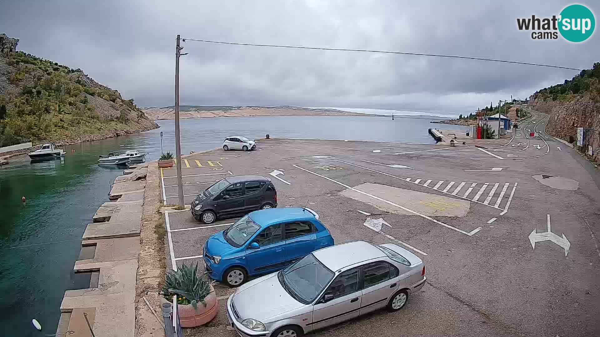 Webcam Fährhafen Prizna – zur Insel Pag