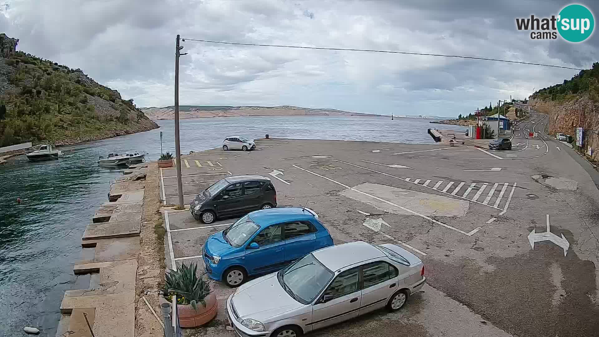 Webcam Fährhafen Prizna – zur Insel Pag