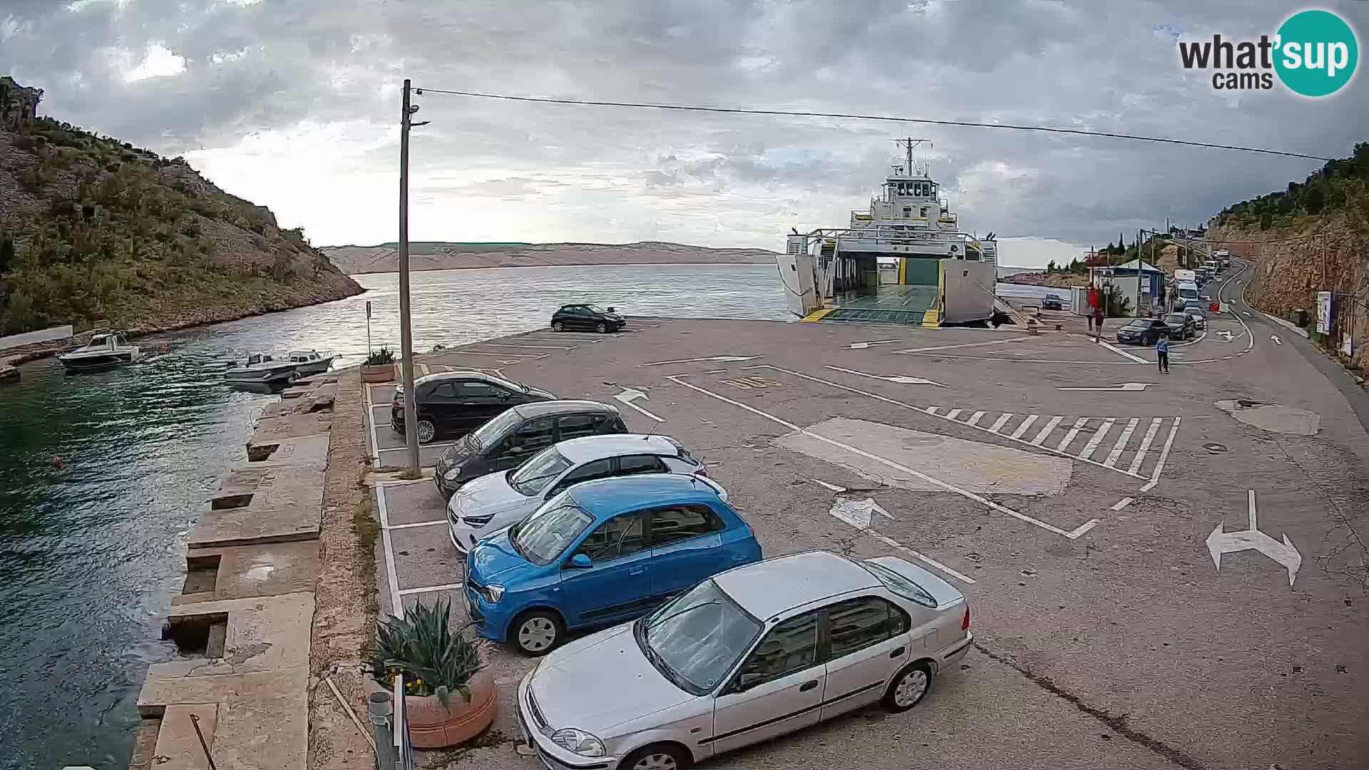 Webcam Fährhafen Prizna – zur Insel Pag