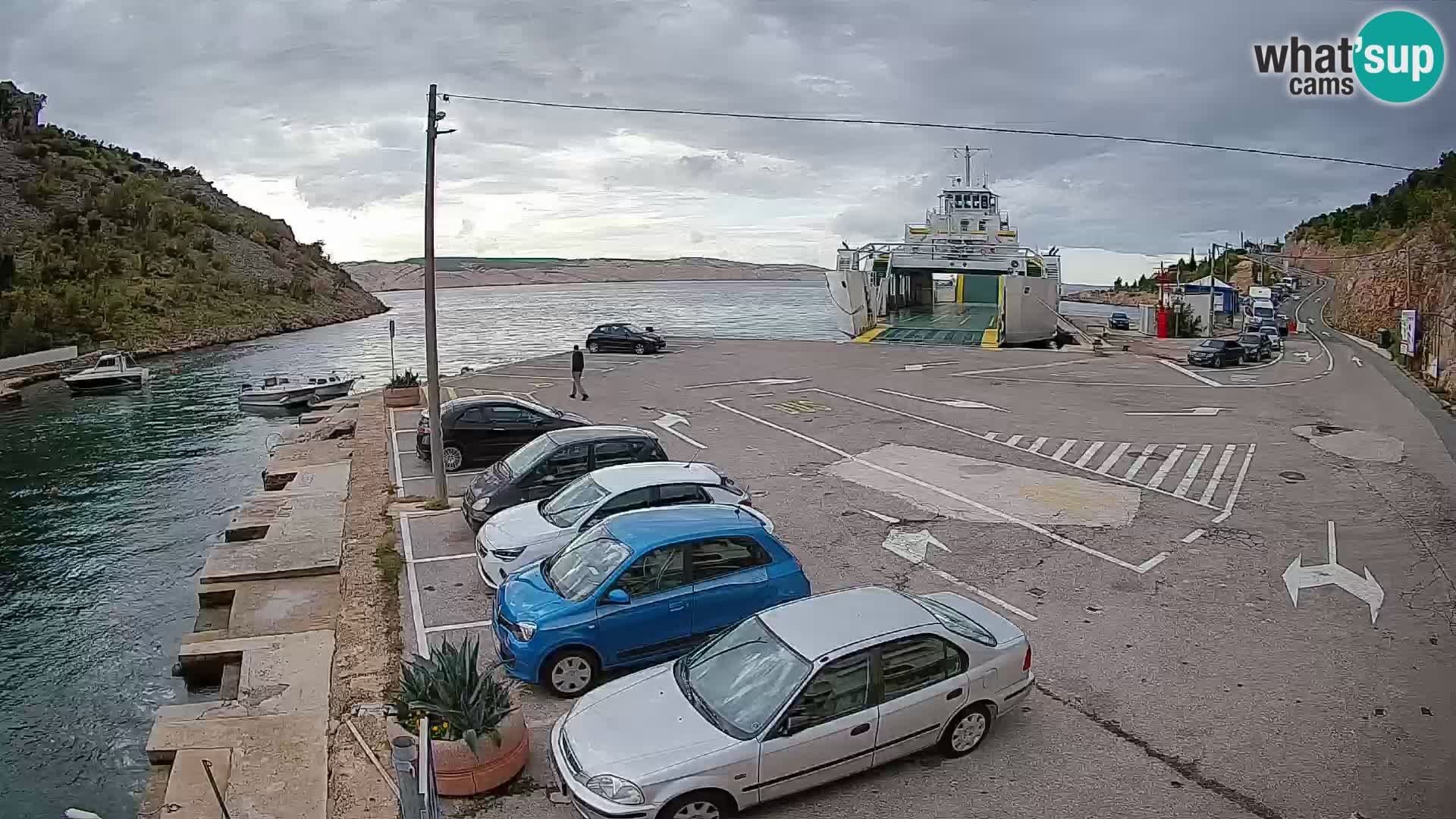 Webcam Fährhafen Prizna – zur Insel Pag