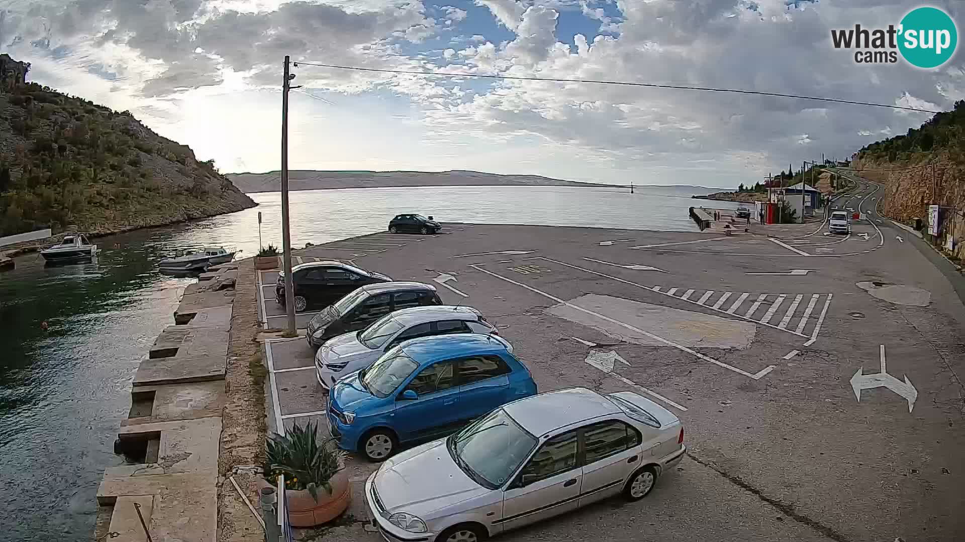 Webcam Prizna ferry port to Pag island