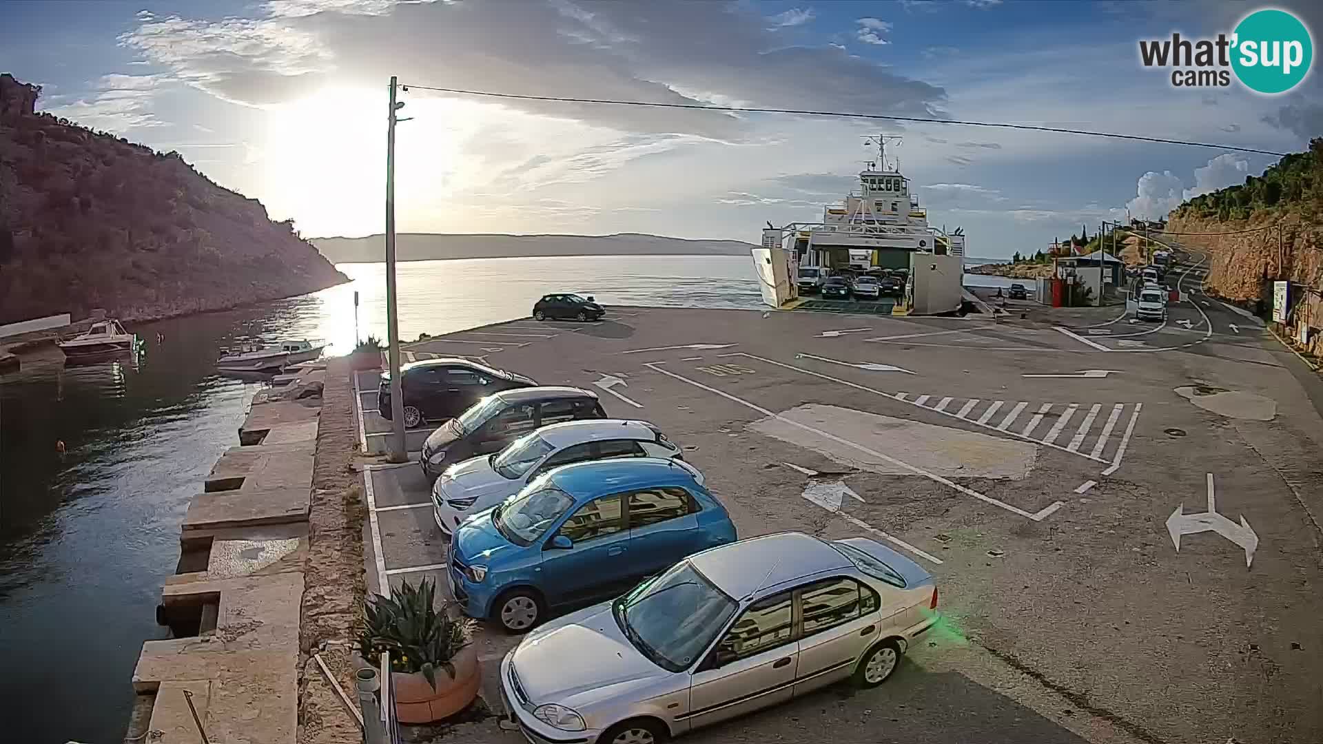 Webcam Fährhafen Prizna – zur Insel Pag
