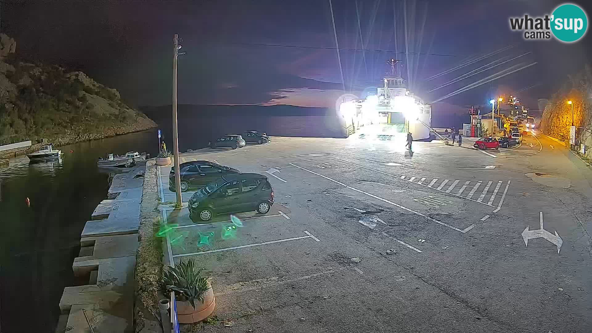 Webcam Prizna ferry port to Pag island