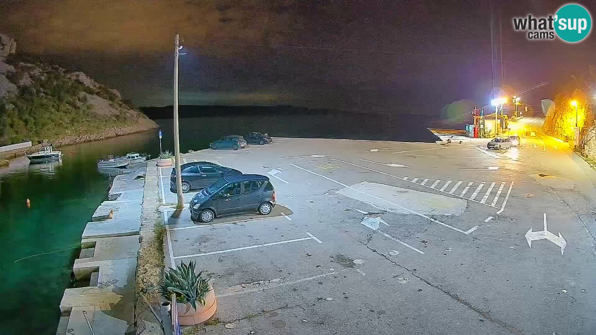 Webcam Prizna ferry port to Pag island