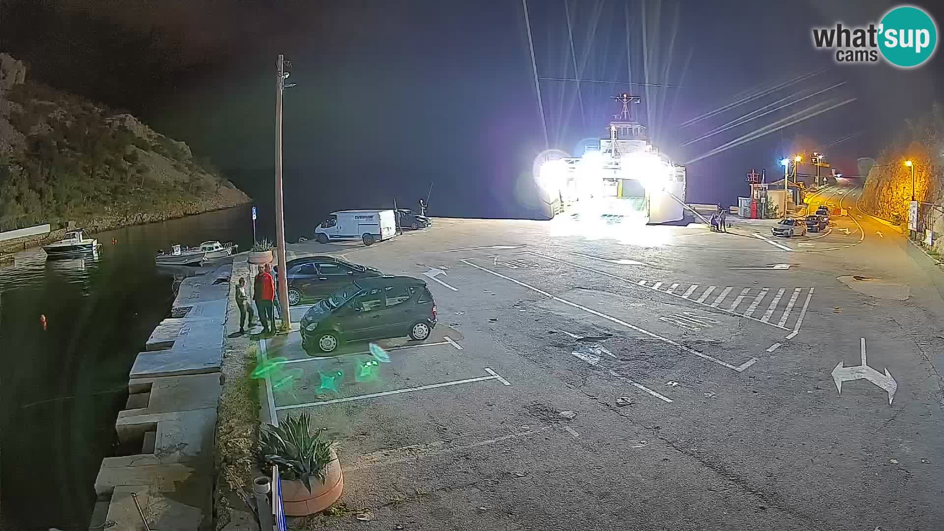 Webcam port de ferry de Prizna – vers l’île de Pag