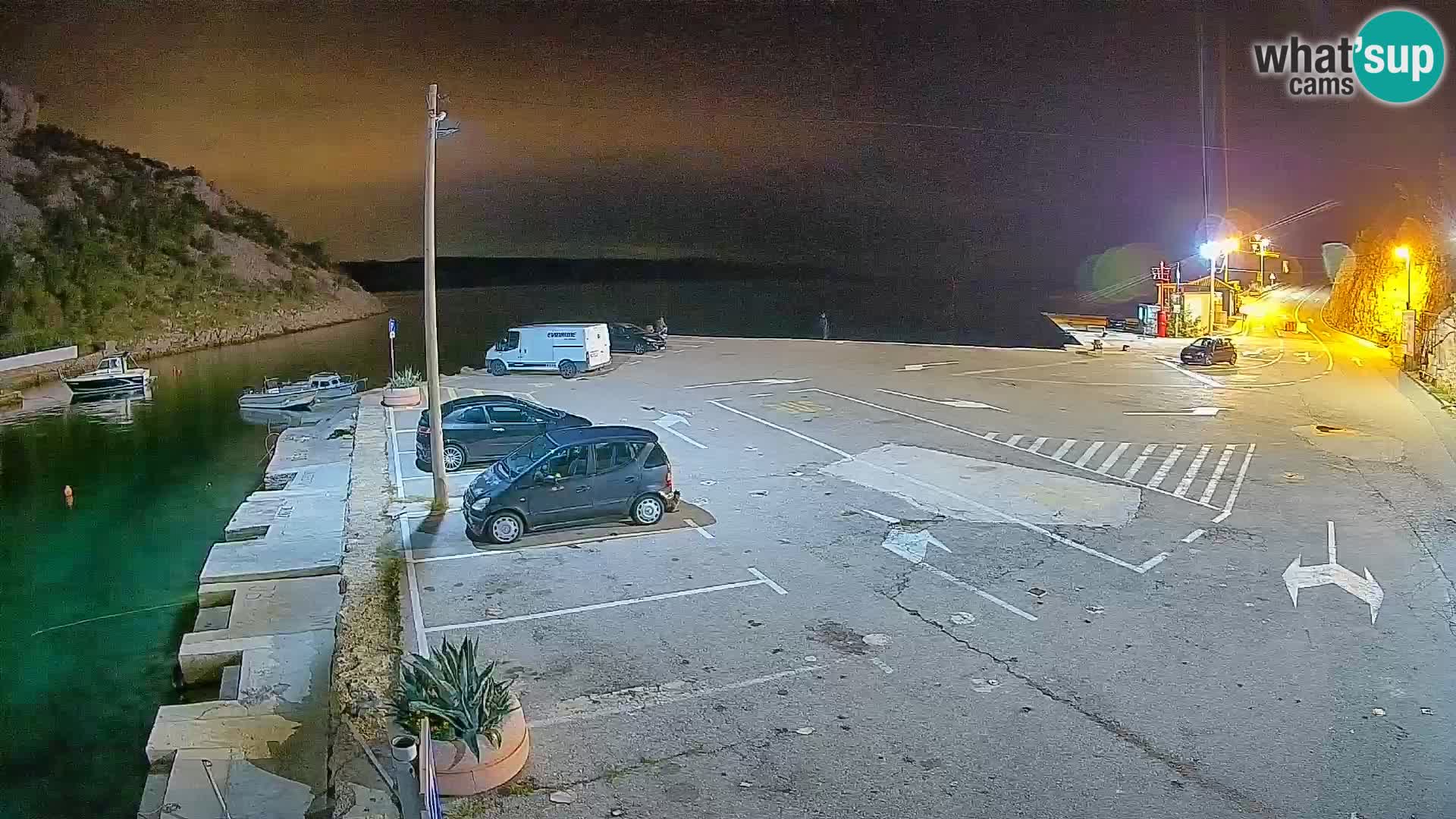 Webcam Prizna ferry port to Pag island